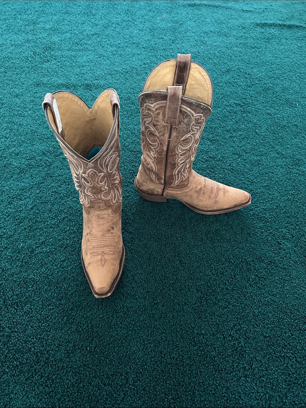 Shyanne Brown Lace-Up Embroidered Western Boots